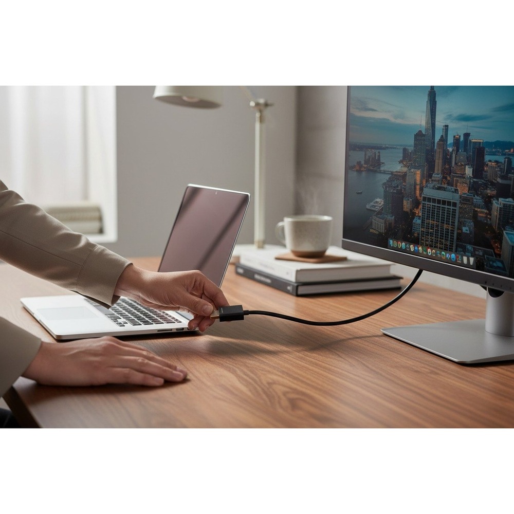 Best Buy Essentials DisplayPort to HDMI Adapter OS Black Very Good Video Cable